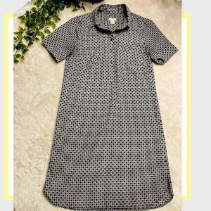 J CREW Collared Print Pattern Sack‎ Dress Size 00
